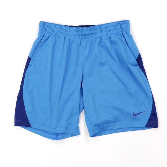 Nike Shorts Nike Dri Fit Big Swoosh Logo Gym Shorts Blue Poshmark